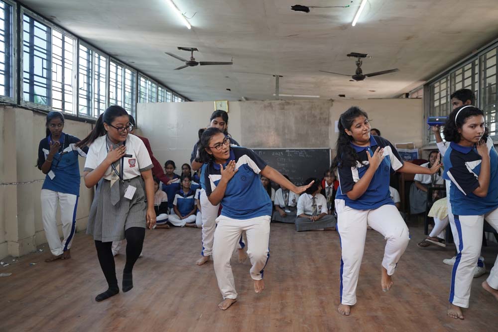 Dance practice at Best CBSE school in North Kolkata, IGMHS